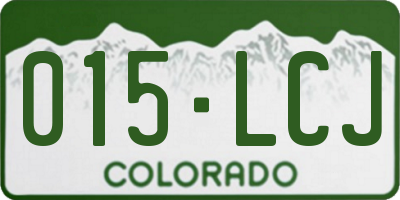 CO license plate 015LCJ