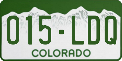 CO license plate 015LDQ