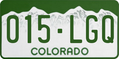 CO license plate 015LGQ