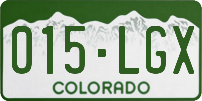 CO license plate 015LGX