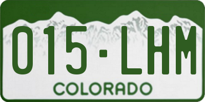 CO license plate 015LHM