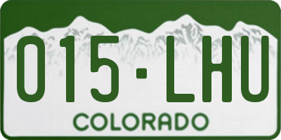 CO license plate 015LHU