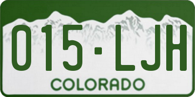 CO license plate 015LJH