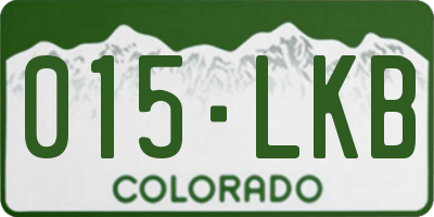 CO license plate 015LKB