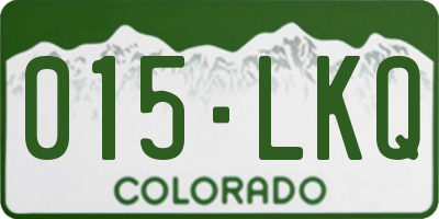 CO license plate 015LKQ