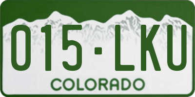 CO license plate 015LKU