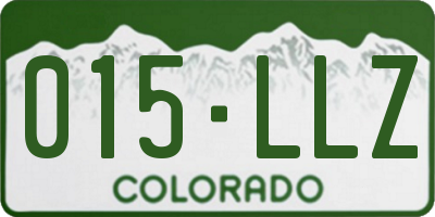 CO license plate 015LLZ