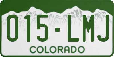 CO license plate 015LMJ
