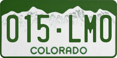 CO license plate 015LMO