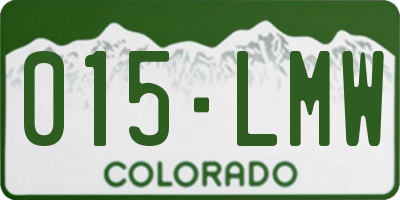 CO license plate 015LMW