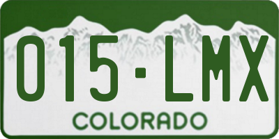 CO license plate 015LMX