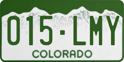 CO license plate 015LMY