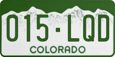 CO license plate 015LQD