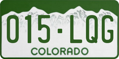 CO license plate 015LQG