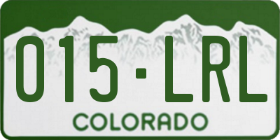 CO license plate 015LRL