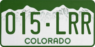 CO license plate 015LRR