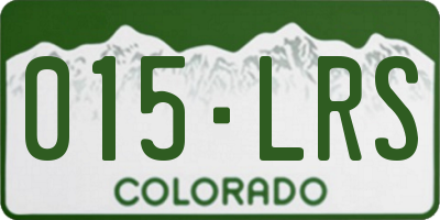 CO license plate 015LRS