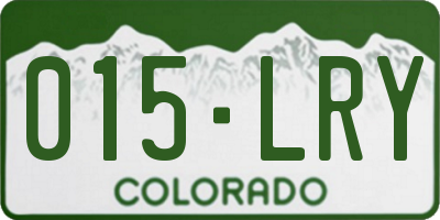 CO license plate 015LRY