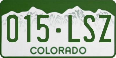 CO license plate 015LSZ