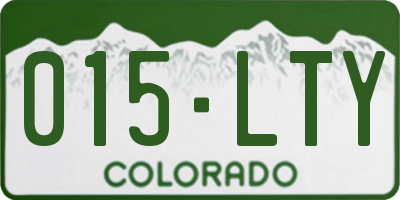 CO license plate 015LTY