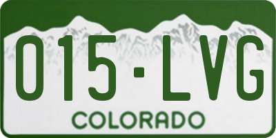 CO license plate 015LVG