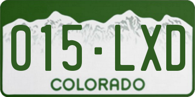 CO license plate 015LXD
