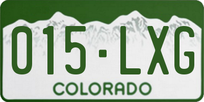 CO license plate 015LXG