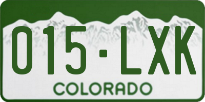 CO license plate 015LXK