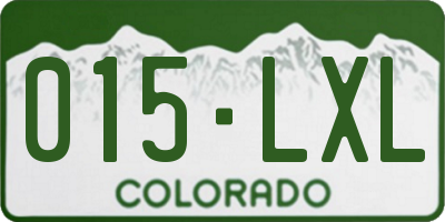CO license plate 015LXL