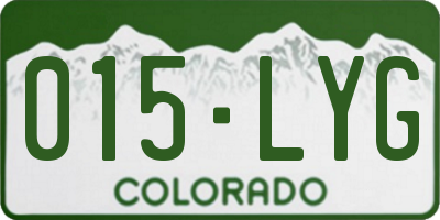CO license plate 015LYG