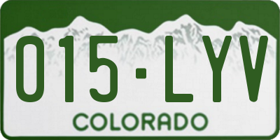 CO license plate 015LYV