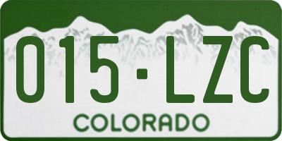 CO license plate 015LZC