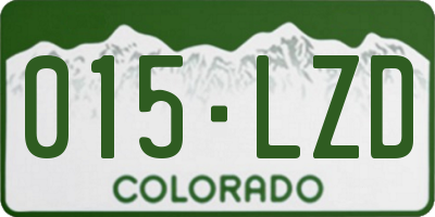 CO license plate 015LZD