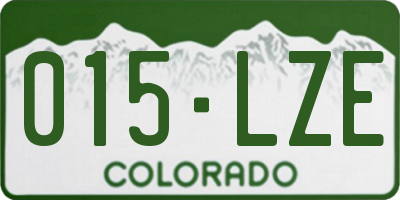 CO license plate 015LZE