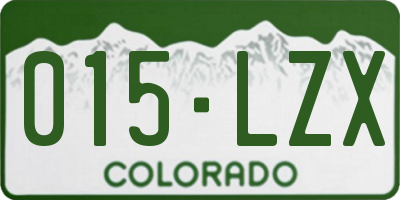 CO license plate 015LZX