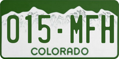 CO license plate 015MFH