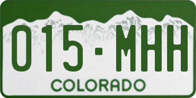 CO license plate 015MHH