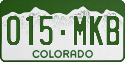 CO license plate 015MKB