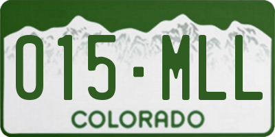 CO license plate 015MLL