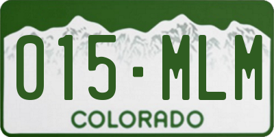 CO license plate 015MLM