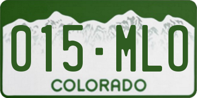 CO license plate 015MLO