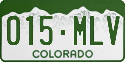 CO license plate 015MLV