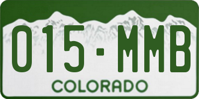 CO license plate 015MMB