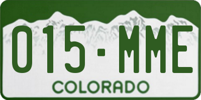 CO license plate 015MME