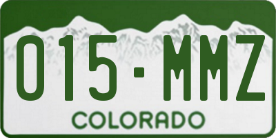 CO license plate 015MMZ