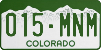CO license plate 015MNM
