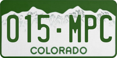 CO license plate 015MPC