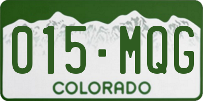 CO license plate 015MQG