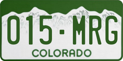 CO license plate 015MRG