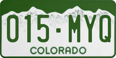 CO license plate 015MYQ